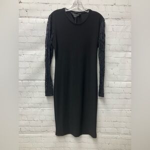 Kamali Kulture Black Lace Sleeve Dress M